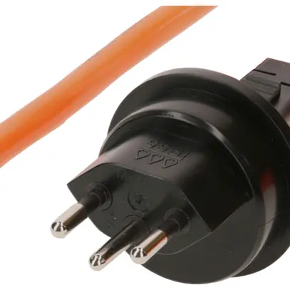 Câble de raccordement MH 3×1.5mm² 5m PUR fiche T13 surmoulée orange 