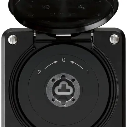 Contact pivotant à clé ENC robusto IP55 noir clapet sans cylindre invers.combi 