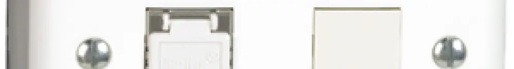 Scatola AP cat.6 St.2p.1RJ45/s bianco 