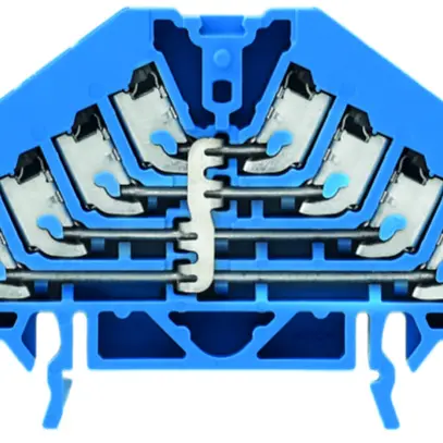 Morsetto per ripartitori di potenziale Weidmüller PPV 4L PUSH IN TS35×7.5 blu 