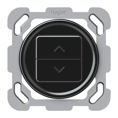 Interruttore tapparelle INC origin 1P 2×tasti 77×77mm nero 