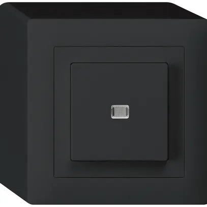 Interruttore pulsante luminoso AP kallysto 3/1L nero 