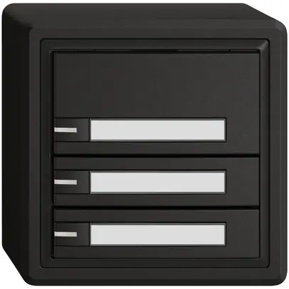 AP-Universaltaster EDIZIO.liv UNI SNAPFIX® 5…48V m.LED blau 3× 1-Tbed.Pap.sz 