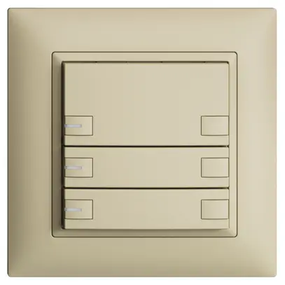 Poussoir KNX RGB ENC EDUE FMI, 250mW, a.LED RGB, 3×poussoir, C.2×T., van 