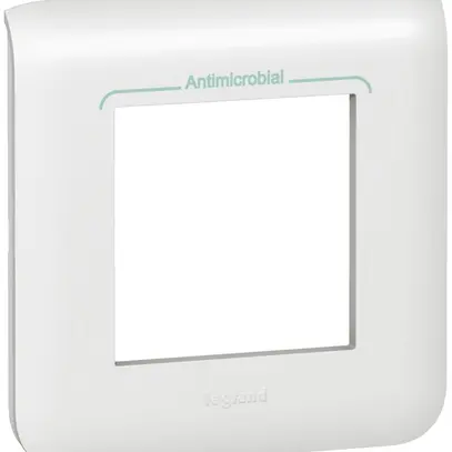 Plaque de recouvrement MOS 1×2 modules blanc 