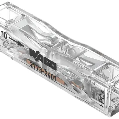 Connecteur de passage WAGO 2773 sans levier 2×4mm² transparent 