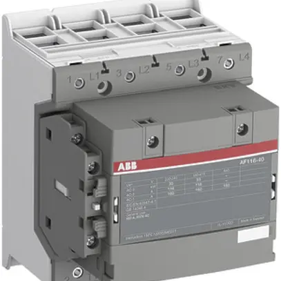 Contattore ABB AF116-40-11-13 4P 160A/116A (AC-1/AC-3) +1Ch/1R 100…250VUC a vite 