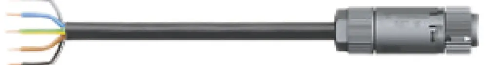 Cavo di allacciamento Wieland RST16I5KSB- 15 10SW 1m 5L 1.5mm² nero 