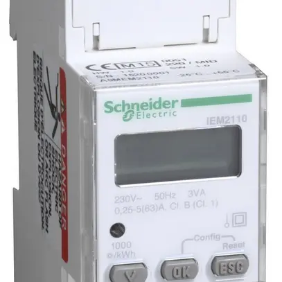 Contatore energia AMD Schneider Electric iEM2110 1P 63A Plus MID 