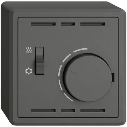 AP-Raumthermostat EDIZIO.liv SNAPFIX® m.Schalter Heizen/Kühlen 230VAC 50Hz dgu 