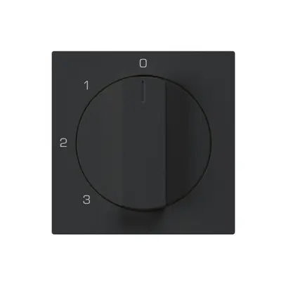 Kit di copertura kallysto interruttore rotativo 0123 nero 