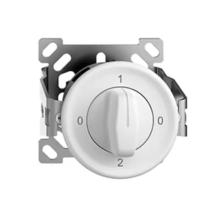 Interruttore rot.AP STANDARDdue 2/1L bianco, con manopola, senza cappa 