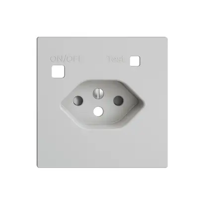 Kit frontale EDIZIOdue per presa FI F, T13, shutter, grigio chiaro 