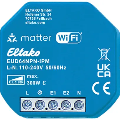 Actionneur-variateur RF INC Eltako EUD64NPN-IPM 1×sortie 0…300W univers.100…230V 