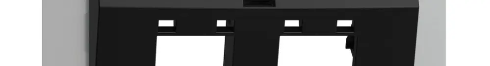 UP-Montageset EDIZIOdue, mit Schrägauslasshaube, für 2×RJ45, schwarz 