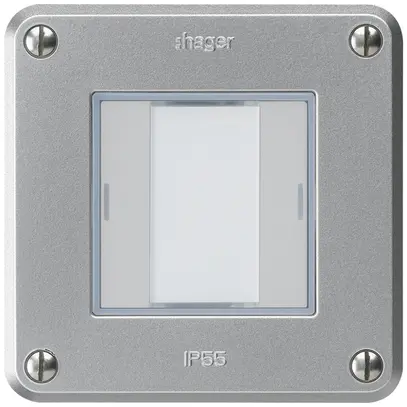 Poussoir ENC robusto C KNX 2× LED RGB s/e-link aluminium 