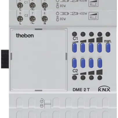 Actionneur-variateur KNX AMD Theben 2×400W module d'ext. 