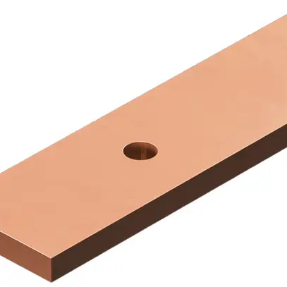 Barre collectrice Rittal SV 9684.006 E-Cu 585×50×10mm avec perforation Ø11.5mm 
