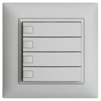 UP-KNX-Taster RGB EDUE FMI, 250mW, o.LED, 4×Taste, 1×Tastenb., hgu 