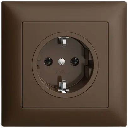 Presa INC Feller EDIZIOdue Schuko 16A 230V 88×88mm coffee 