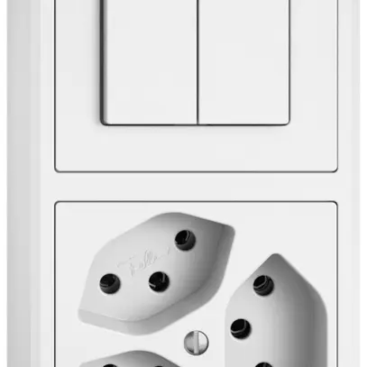 Combinaison AP EDIZIO.liv SNAPFIX® 2×1 140×74mm schéma 1/3+3/1L+3×T13 blanc 