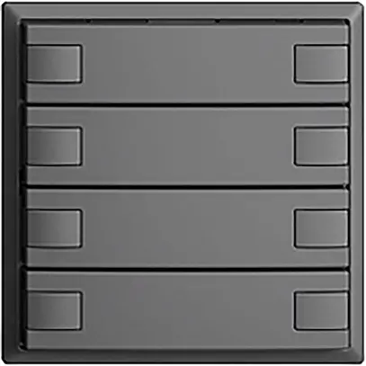 Pulsante INC KNX 8×EDIZIOdue grigio scuro RGB senza LED 
