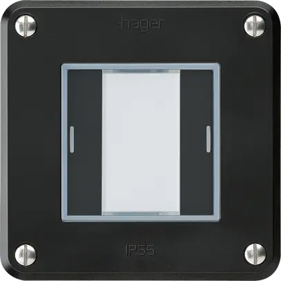 Poussoir ENC robusto A KNX 2× LED RGB s/e-link noir 