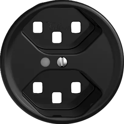 Presa Sdue Q, 2×T23, con LED, nero 