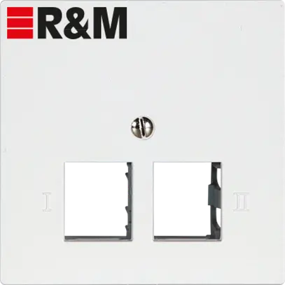 Prise de raccordement R&M 2×RJ45 spécial pour cat.5/6 blanc 