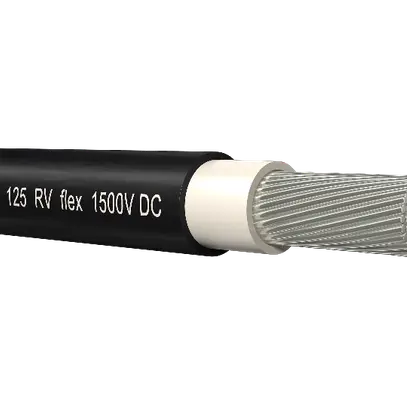 Câble solaire 1x4mm2 noir, codé blanc BETAflam 125 RV flex 1500 V DC, Dca Une longueur