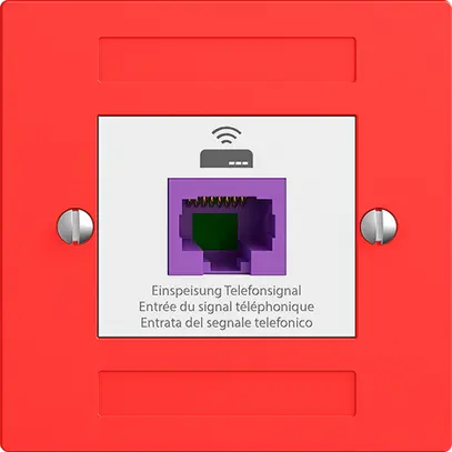 Presa ritorno EDIZIOdue F 1×RJ45 p.Swisscom VoIP, 8 poli, UTP, berry 