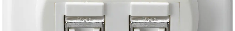UP-Einsatz basico C Kat.6 2×RJ45/s Schrägauslass weiss 