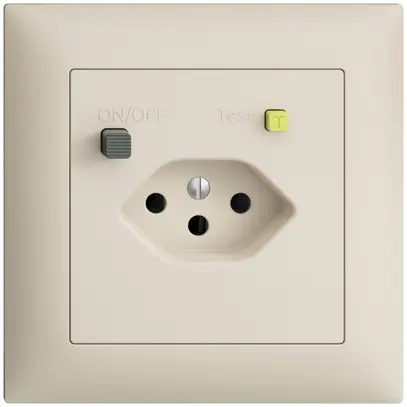 Presa INC EDIZIOdue T13 FI 30mA FMI, crema 