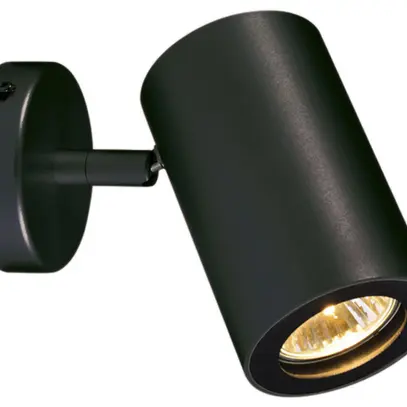 Plafoniera/lpda a muro SLV ENOLA_B, GU10 50W IP20 nero opaco 