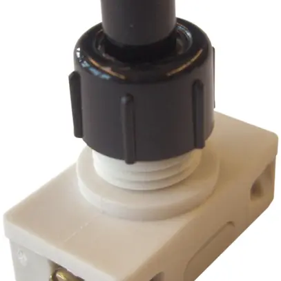 Interruttore a pulsante INS ELBRO, 2A/250V 1L, lung.filettatura 11.5mm, nero 