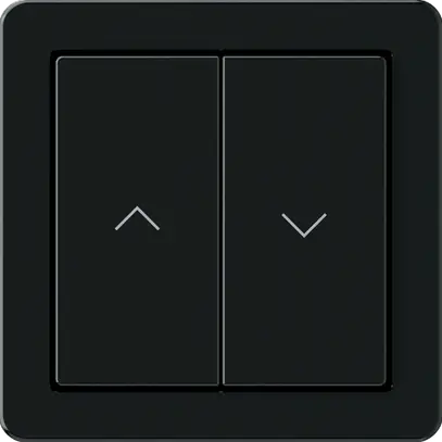 Poussoir pour stores KNX Hager BA basico A double 58×58mm noir 