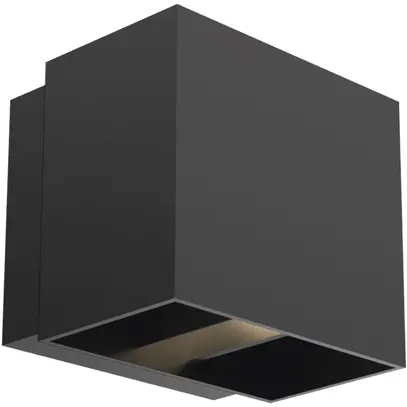 Applique LED QUADRO 10W, 900lm, 3000K, IP65, 120×100×97mm, nero 