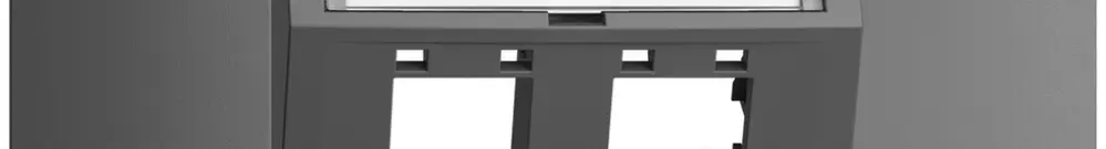 Kit montaggio INC Edue BKE, con cappa di uscita obliqua, p.2×RJ45, grigio scuro 