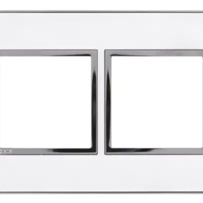 En-tête ENC Legrand Arteor 1×2, horizontal, mirror white 