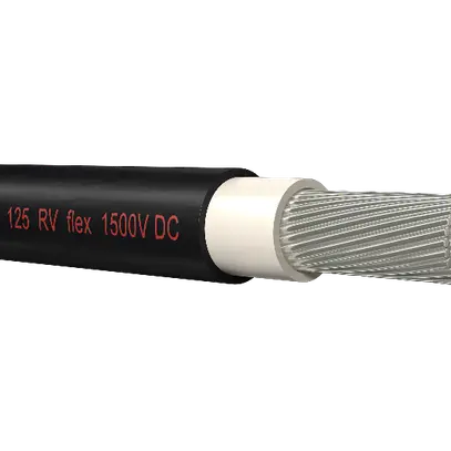 Câble solaire 1x4mm2 noir, codé rouge BETAflam 125 RV flex 1500 V DC, Dca Une longueur