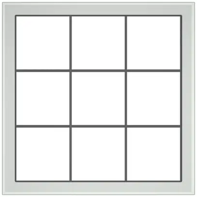 Cadre de recouvrement SIDUS 3×3 transparent 