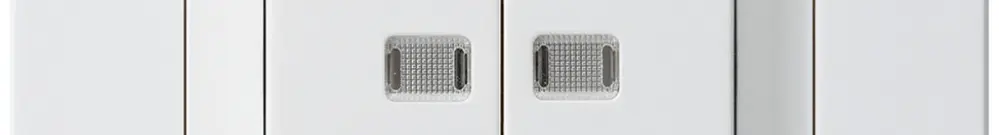 Interruttore pulsante luminoso INC kallysto.pro 1/3+3/1 con 2 lenti bianco 