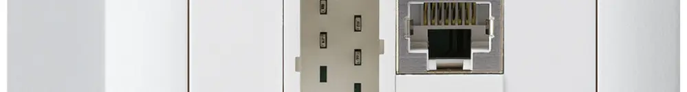 Scatola AP kallysto 1×RJ45s+1×TT83 bianco 