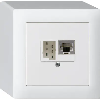 Scatola AP kallysto 1×RJ45s+1×TT83 bianco 
