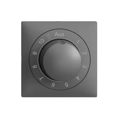 Frontset EDIZIOdue dunkelgrau 60×60mm für Drehzahlsteller 