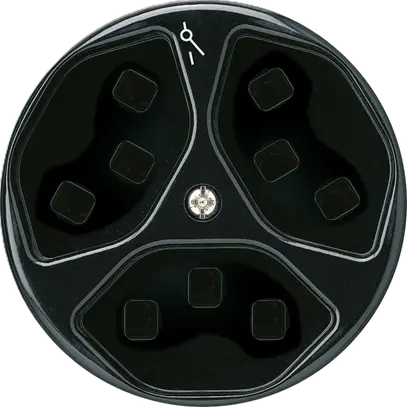 Steckdose Hager basico 3×Typ 23 1×S A schwarz 