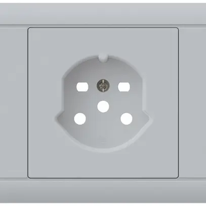 Kit frontal INC kallysto pour prise INC 1×T15 cadre enfichable gris clair 