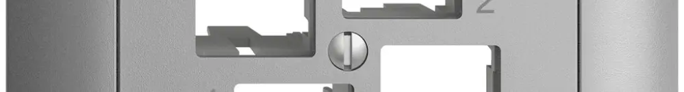 Kit de montage ENC Edue FMI EASYNET S-One, pour 4×RJ45, sortie droite, silver 