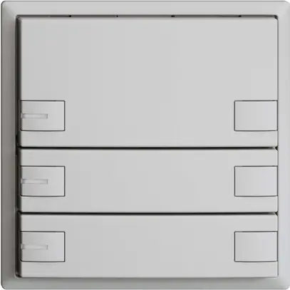 Pulsante KNX RGB EDUE, 250mW, c.LED RGB, 3×pulsante, com.2×tasti, grc 