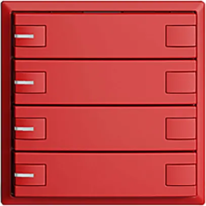 Poussoir ENC KNX 4× EDIZIOdue berry RGB avec LED 